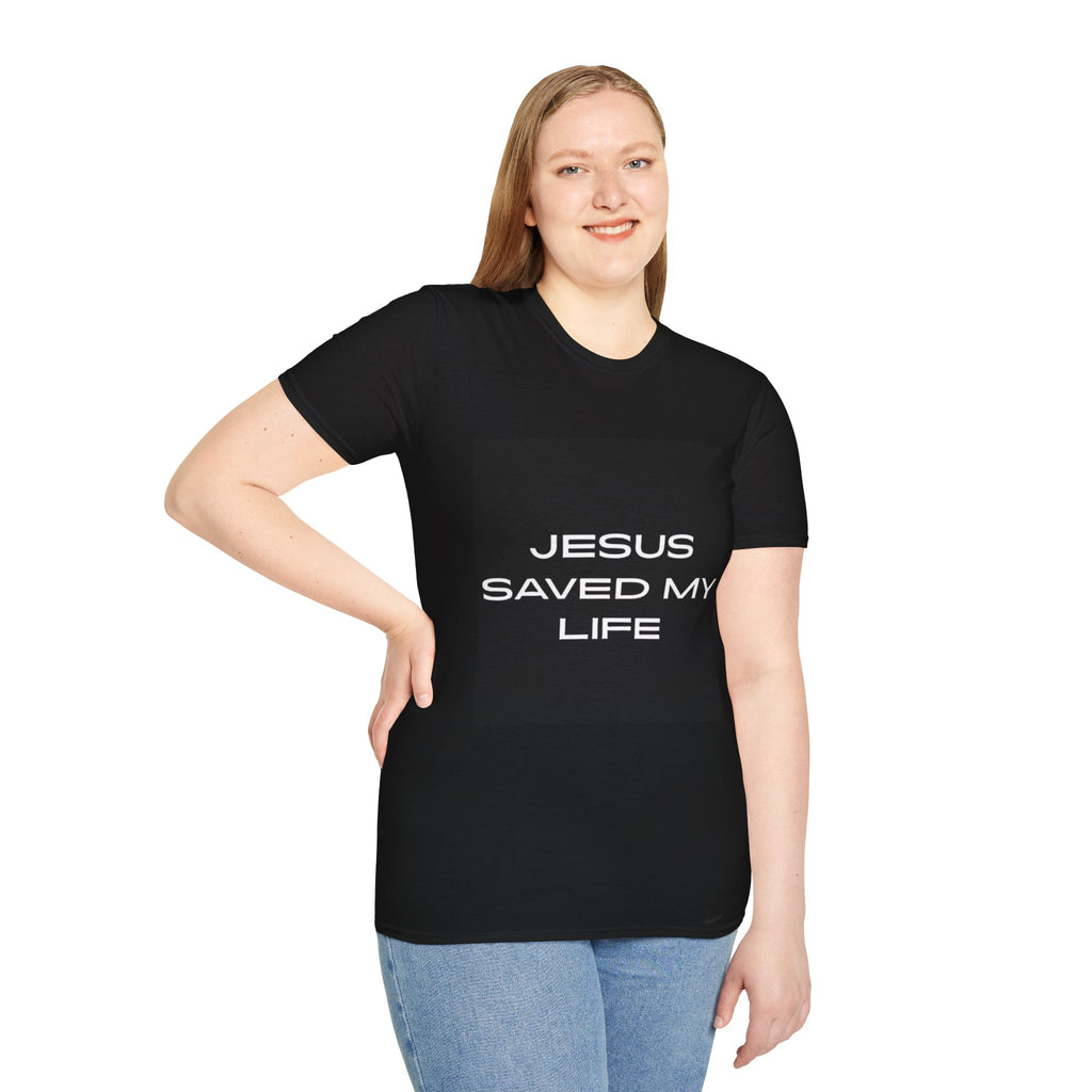 Christian Message T-Shirt - Jesus Saved My Life Graphic Tee for Faith Wear, Daily Comfort, Gift for Believers, Church Events, [...]