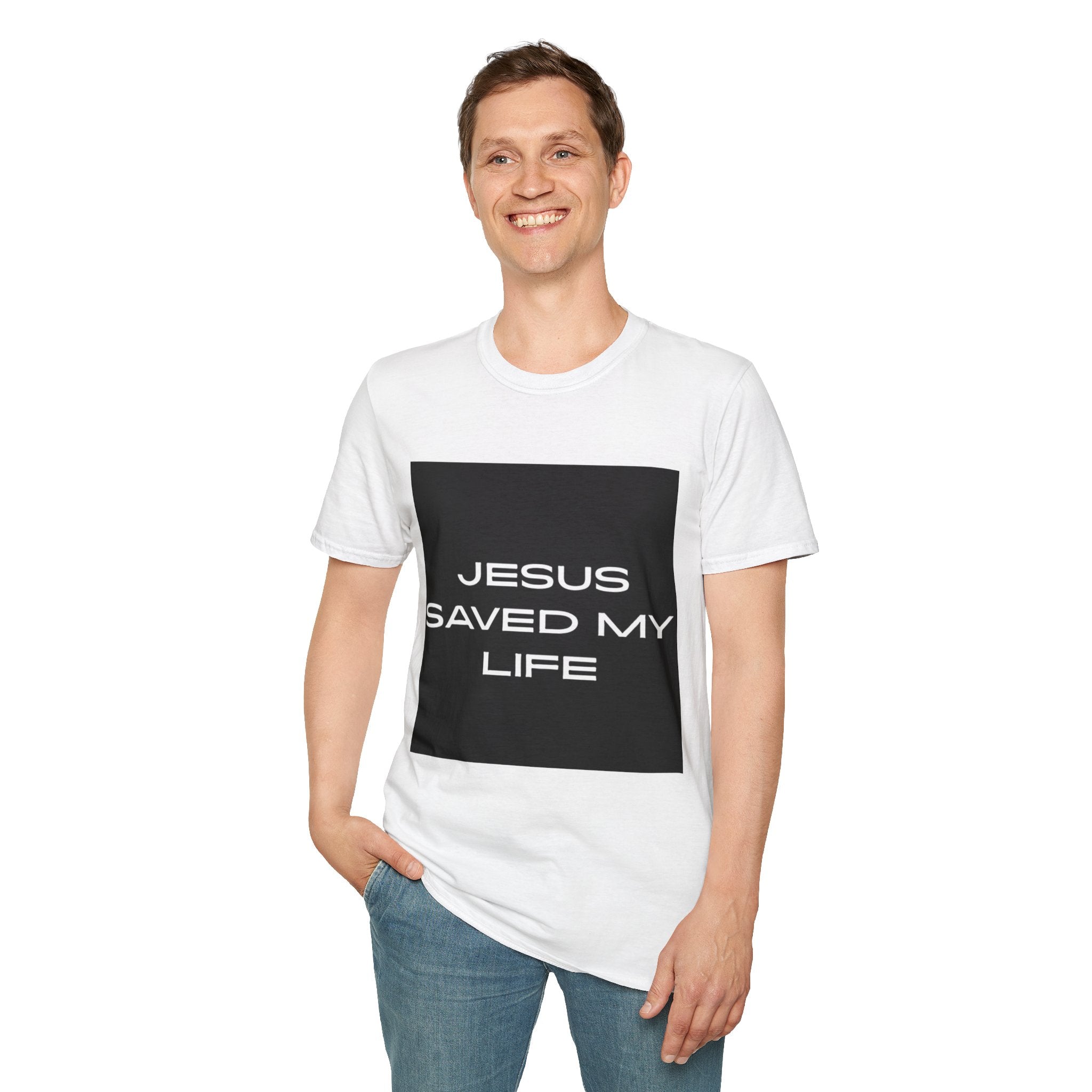 Christian Message T-Shirt - Jesus Saved My Life Graphic Tee for Faith Wear, Daily Comfort, Gift for Believers, Church Events, [...]