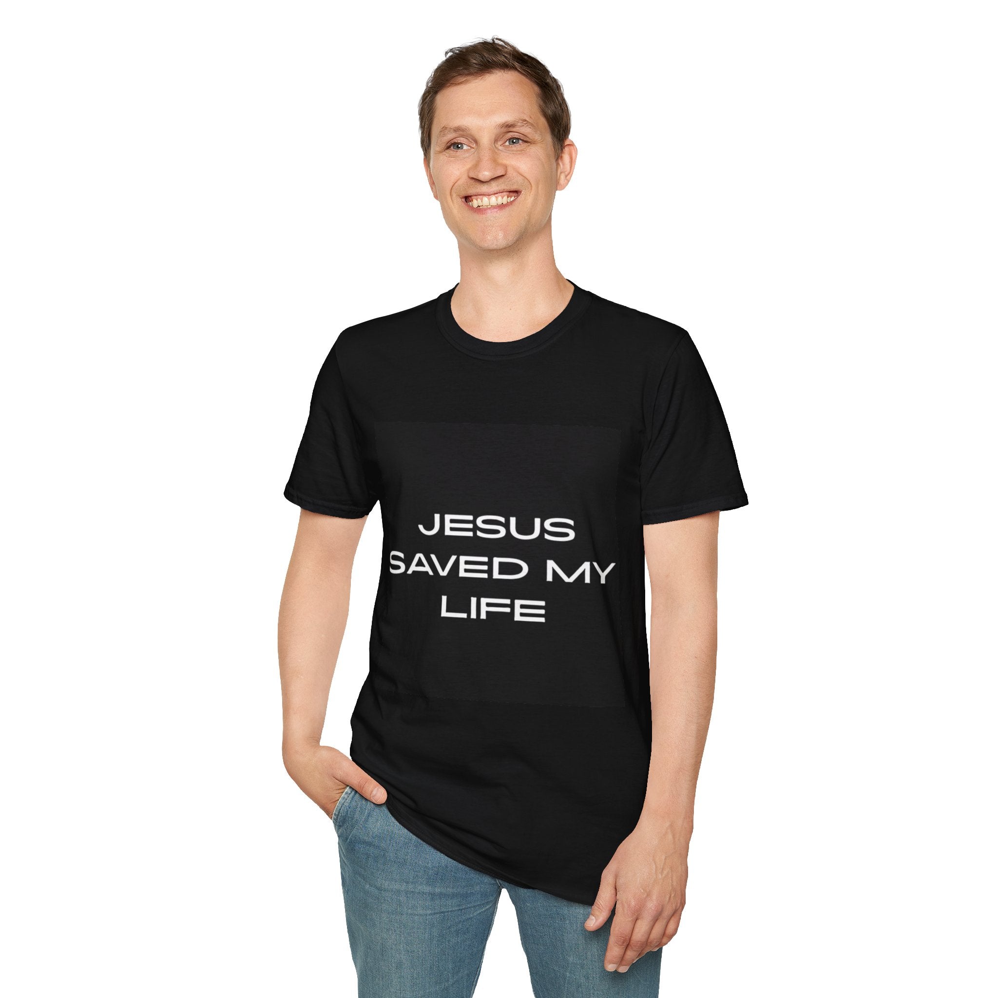 Christian Message T-Shirt - Jesus Saved My Life Graphic Tee for Faith Wear, Daily Comfort, Gift for Believers, Church Events, [...]